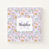 Tea & Bookish Cats Spiral Notebook Personalized ノートブック (裏面)