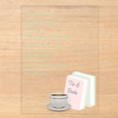 Tea & Books ブライダルシャワー アクリル招待状 (正面)