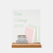 Tea & Books ブライダルシャワー 本の交換会 アクリルサイン (正面)