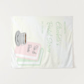 Tea & Books Bridal Shower タペストリー (正面(横))