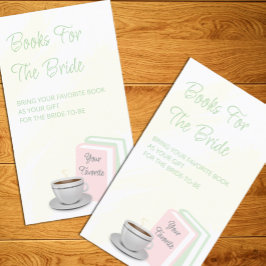 Tea & Books Bridal Shower Books For The Bride エンクロージャーカード