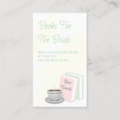 Tea & Books Bridal Shower Books For The Bride エンクロージャーカード (正面)
