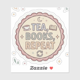 Tea Books Repeat シール
