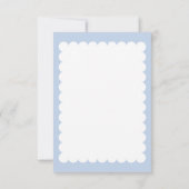 Tea Brewing Script Blue Theme Script Baby Shower サンキューカード (裏面)