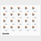 Tea Cloudとレインボーステッカーをこぼす スクエアシール (シート)