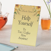 Tea Coffee Table Acrylic Pedestal Sign  台座サイン (インサイチュ)