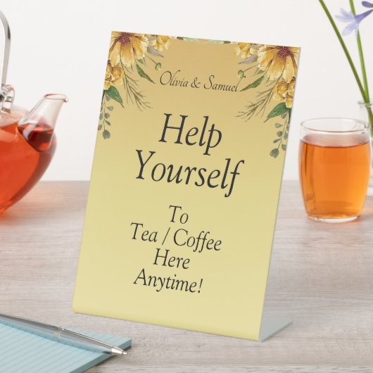 Tea Coffee Table Acrylic Pedestal Sign  台座サイン (インサイチュ)