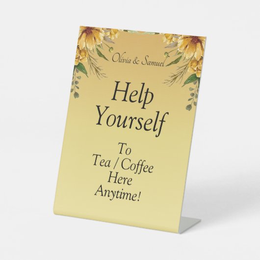 Tea Coffee Table Acrylic Pedestal Sign  台座サイン (正面)