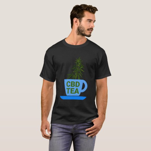 Tea Cup Cbd Oil Cbd Tea Drinker Tシャツ (正面フル)