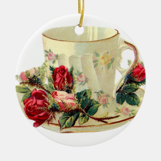 Tea Cup Ceramic Ornament セラミックオーナメント (正面)