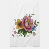 Tea Cup Floral Bouquet  キッチンタオル (縦)