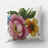Tea Cup Floral Bouquet クッション (裏面)