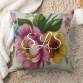 Tea Cup Floral Bouquet クッション (ブランケット)