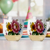 Tea Cup Floral Bouquet  ステムなしワイングラス
