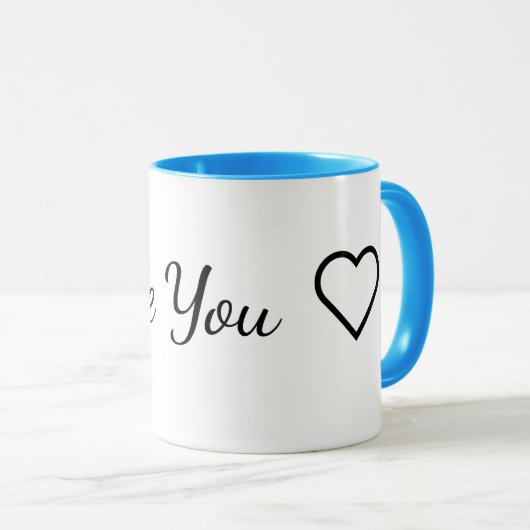 Tea Cup I Love You ❤️ マグカップ (正面右)