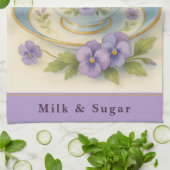 Tea Cup Kitchen Tea Towel キッチンタオル (折り畳み)