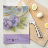 Tea Cup Kitchen Tea Towel キッチンタオル (四つ折り)