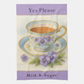 Tea Cup Kitchen Tea Towel キッチンタオル (縦)
