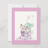 Tea Cups Greeting Card ノートカード (正面)
