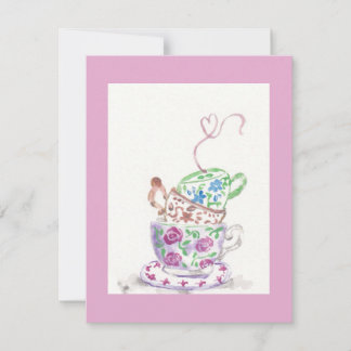 Tea Cups Greeting Card ノートカード