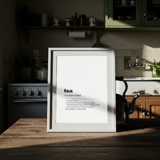 Tea Definition Dictionary Poster ポスター