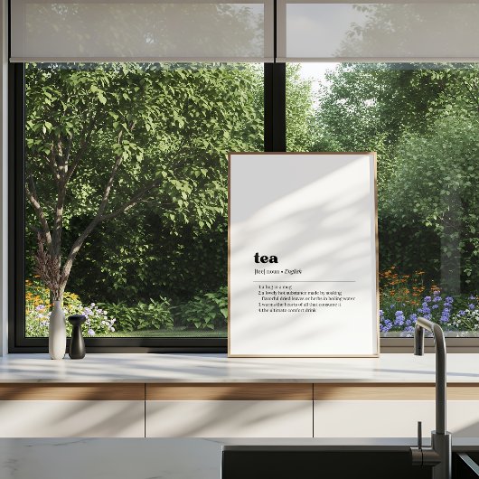 Tea Definition Dictionary Poster ポスター