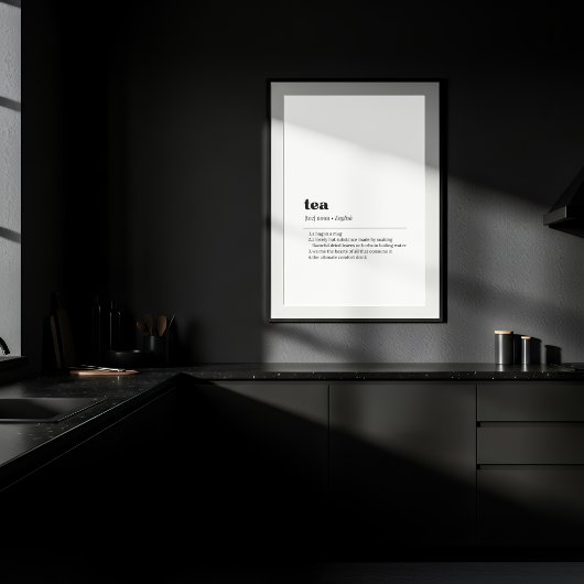Tea Definition Dictionary Poster ポスター