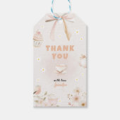 Tea for Three Birthday Invitation for Girls ギフトタグ (正面)