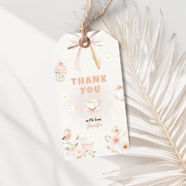 Tea for Three Birthday Invitation for Girls ギフトタグ