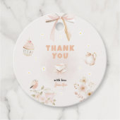 Tea for Three Birthday Invitation for Girls フェイバータグ (正面)