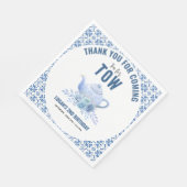 Tea for Two - フラワー 2歳の誕生日パーティー スタンダードランチョンナプキン (角)