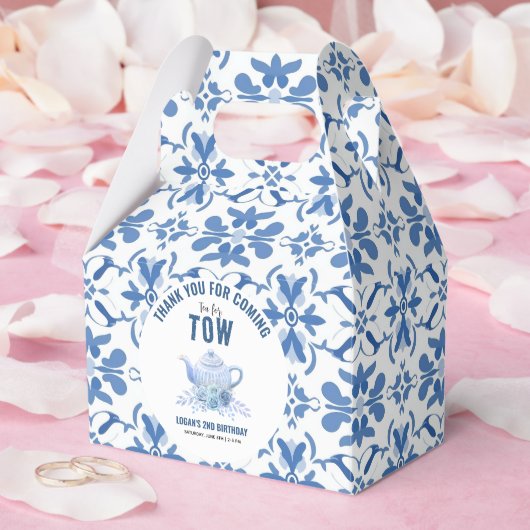 Tea for Two - フラワー 2歳の誕生日パーティー フェイバーボックス (ウェディング)
