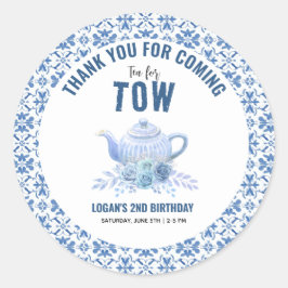 Tea for Two - フラワー 2歳の誕生日パーティー ラウンドシール