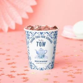 Tea for Two – フラワー 2歳の誕生日パーティー 紙コップ