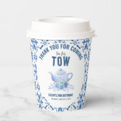 Tea for Two – フラワー 2歳の誕生日パーティー 紙コップ (裏面)