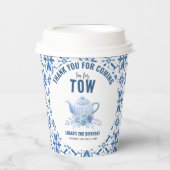 Tea for Two – フラワー 2歳の誕生日パーティー 紙コップ (正面)