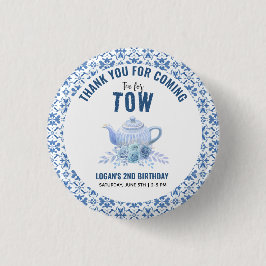 Tea for Two - フラワー 2歳の誕生日パーティー 缶バッジ