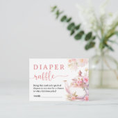 Tea for Two Baby Shower Tea Party Diaper Raffle エンクロージャーカード (スタンド正面)