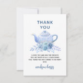 Tea for Two – Floral 2nd Birthday サンキューカード (正面)