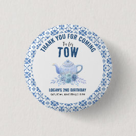 Tea for Two – Floral 2nd Birthday Party 缶バッジ