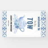 Tea for Two – Floral 2nd Birthday Welcome 横断幕 (横)