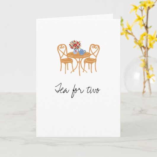 Tea for two, just for us.  カード (黄色い花)