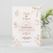 Tea for Two Pastel Birthday Invitation for Girls 招待状 (スタンド正面)