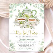 Tea for Two Tea Baby Shower Twins Gender Neutral  招待状