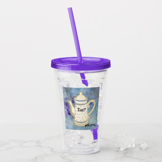 Tea? #FROMily ファンダム劉ダイナーデザイン アクリルタンブラー (アイス正面)