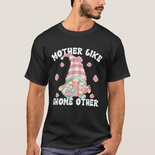 Tea Gnome Graphic For Best Grandma Mom Saying Tシャツ (正面)
