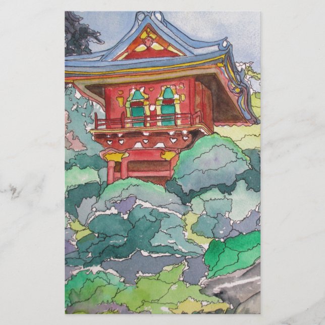 Tea House in San Francisco Water 絵画 Color's (正面)