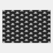 Tea Lover Drawing Minimalist ラッピングペーパーシート (正面2)