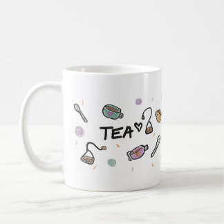 Tea Lovers Mug, Illustration コーヒーマグカップ