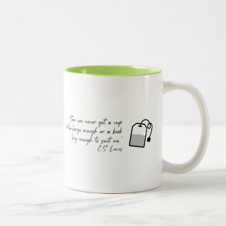 Tea molecule porcelain cup and CS Lewis quote ツートーンマグカップ